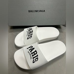 SALE!!! Authentic Balenciaga Cities Pool Slide Sandal Black Paris Last Price!!!